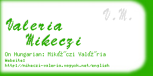 valeria mikeczi business card